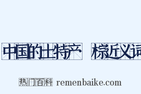 中国的土特产·棕近义词是什么意思的图片